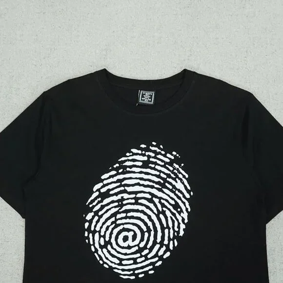 Always Black Personalized Fingerprint Short Sleeve T Shirt